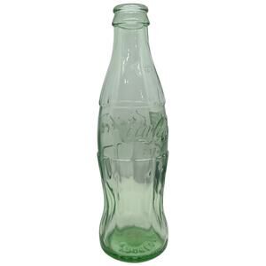 Vintage Green Glass CocaCola Charlotte NC No Refill Contour Bottle